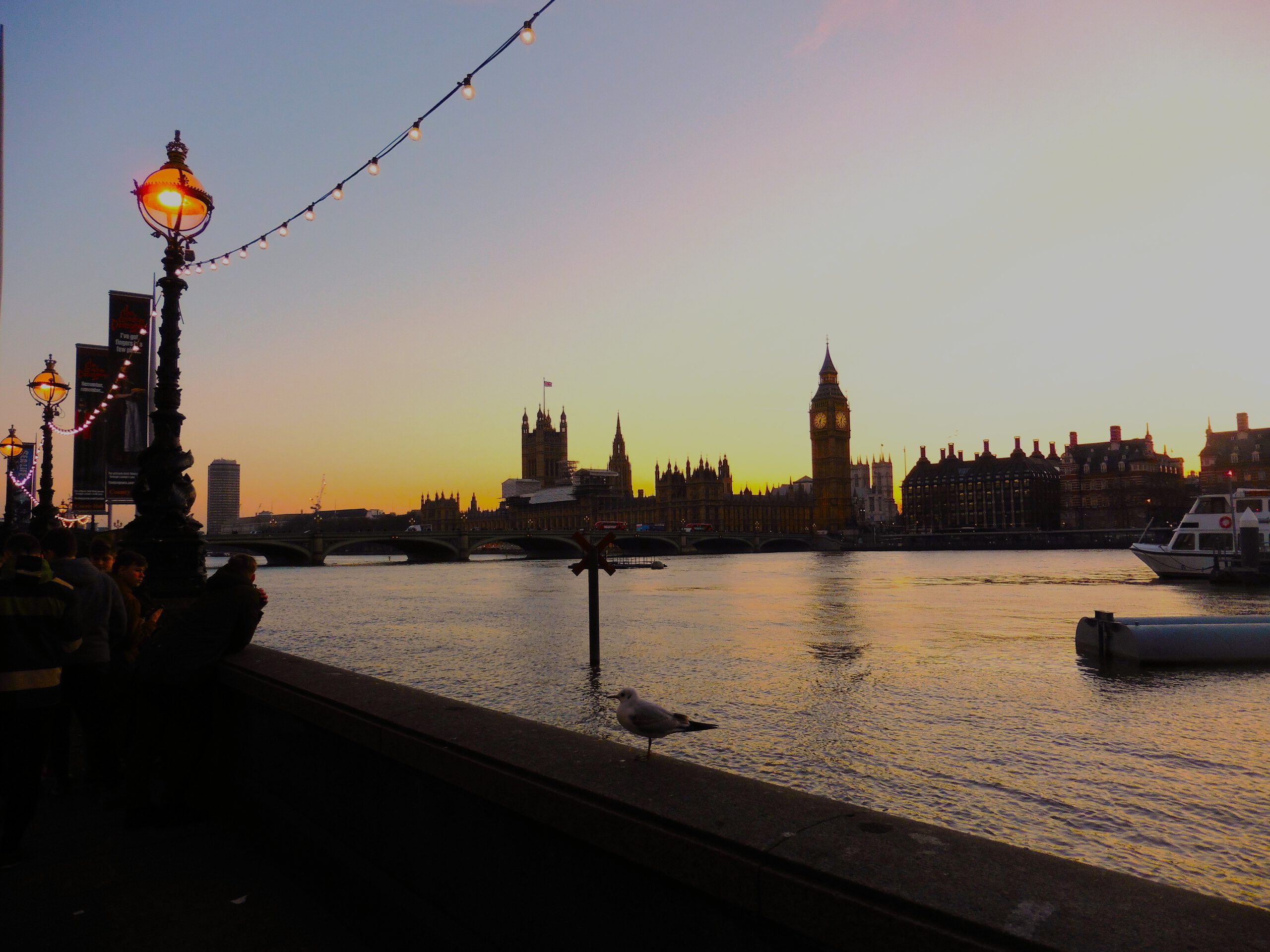 Iron Maiden inspired London walking tour cover showing Westminster and the Thames at dusk