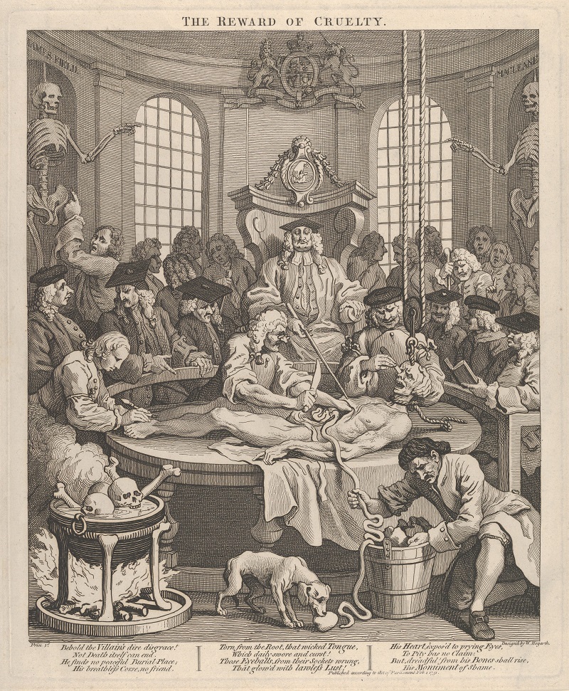 William Hogarth (British, London 1697–1764 London) The Reward of Cruelty (The Four Stages of Cruelty), February 1, 1751 British, Etching and engraving; third state of three; plate: 15 1/4 x 12 5/8 in. (38.8 x 32 cm) sheet: 15 3/4 x 13 1/16 in. (40 x 33.2 cm) The Metropolitan Museum of Art, New York, Gift of Sarah Lazarus, 1891 (91.1.139-) http://www.metmuseum.org/Collections/search-the-collections/400040