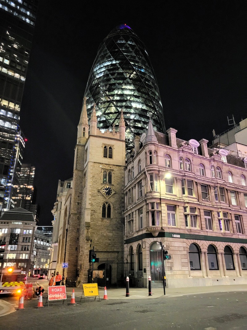 St Katharine Cree and the Gherkin