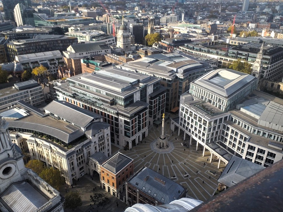Paternoster Square seen from the top of St Paul's Cathedral