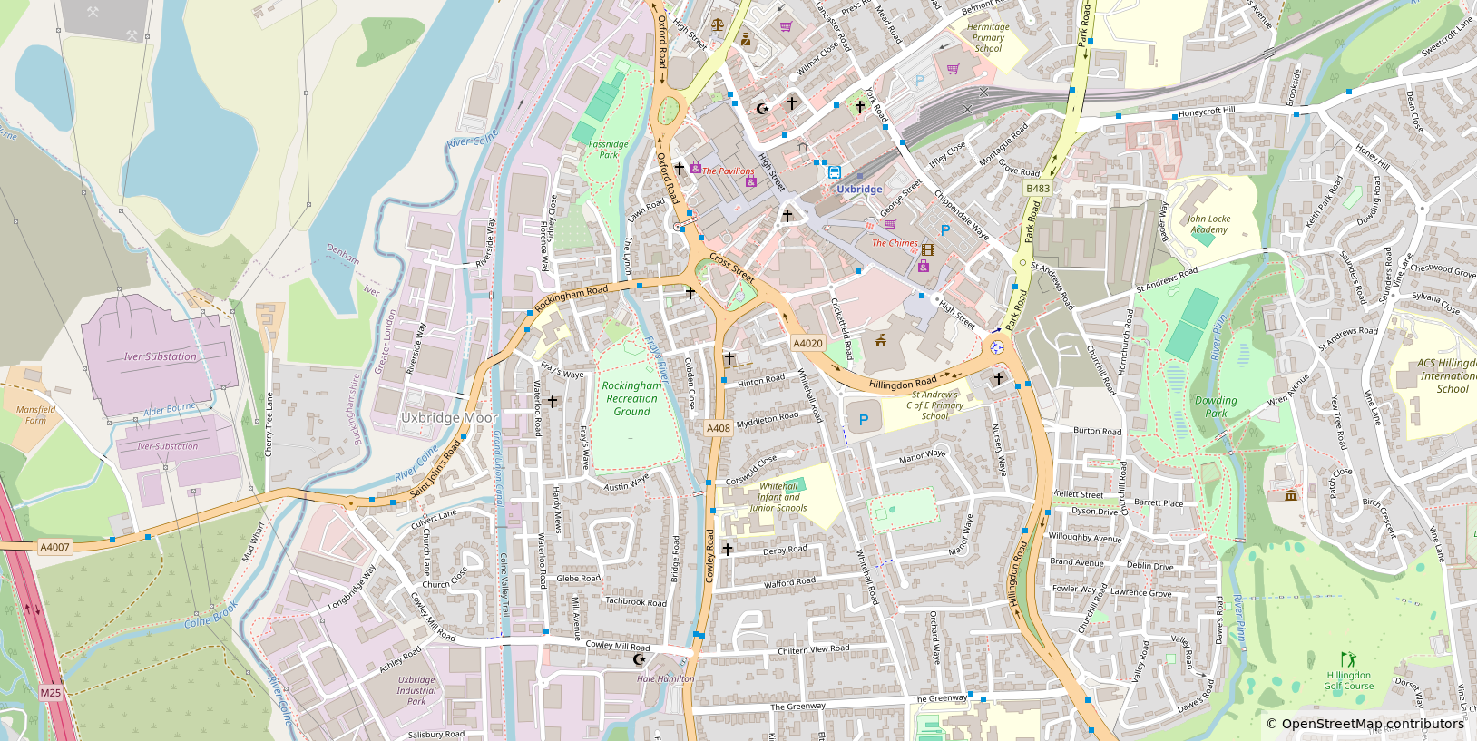 Uxbridge (Source: OpenStreetMap)